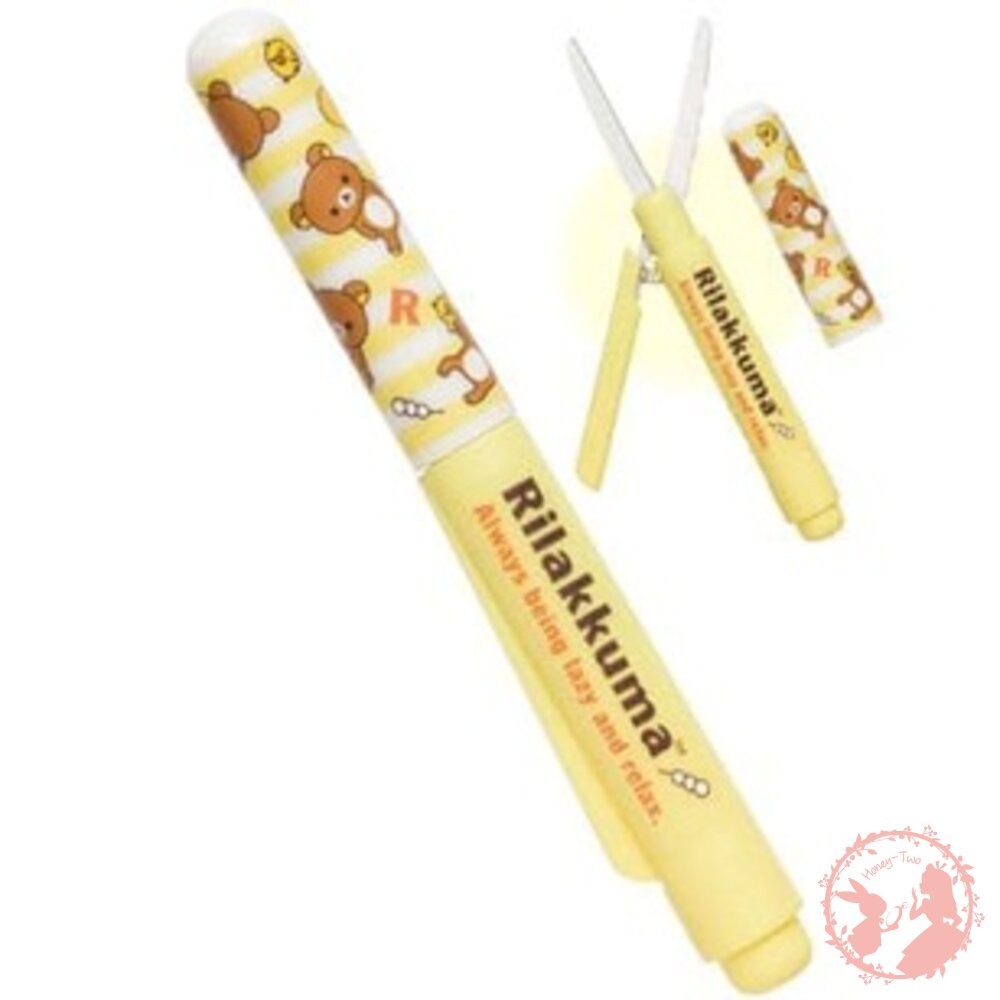 日本Rilakkuma拉拉熊 、迪士尼公主 筆型剪刀 輕巧 / 迷你 / 攜帶式 / 筆型剪刀-細節圖2