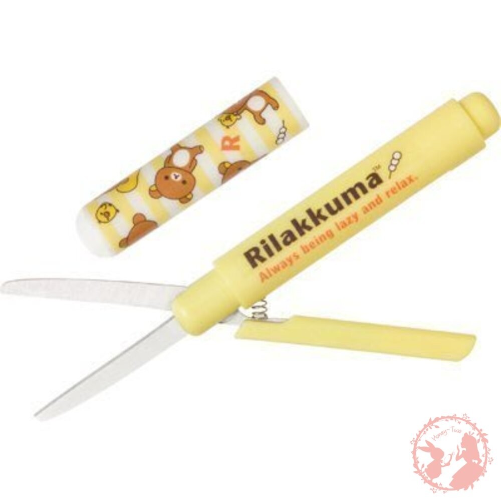 日本Rilakkuma拉拉熊 、迪士尼公主 筆型剪刀 輕巧 / 迷你 / 攜帶式 / 筆型剪刀-細節圖3