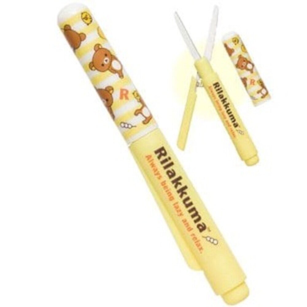 日本Rilakkuma拉拉熊 、迪士尼公主 筆型剪刀 輕巧 / 迷你 / 攜帶式 / 筆型剪刀-規格圖4