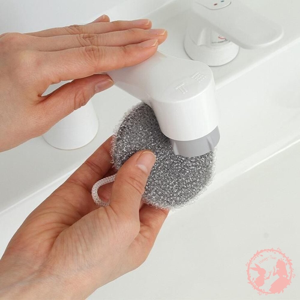 日本 SANBELM洗手台專用 水垢清潔刷  Nicott 洗手台 水垢  菜瓜布 洗臉台 水槽 海綿-細節圖7