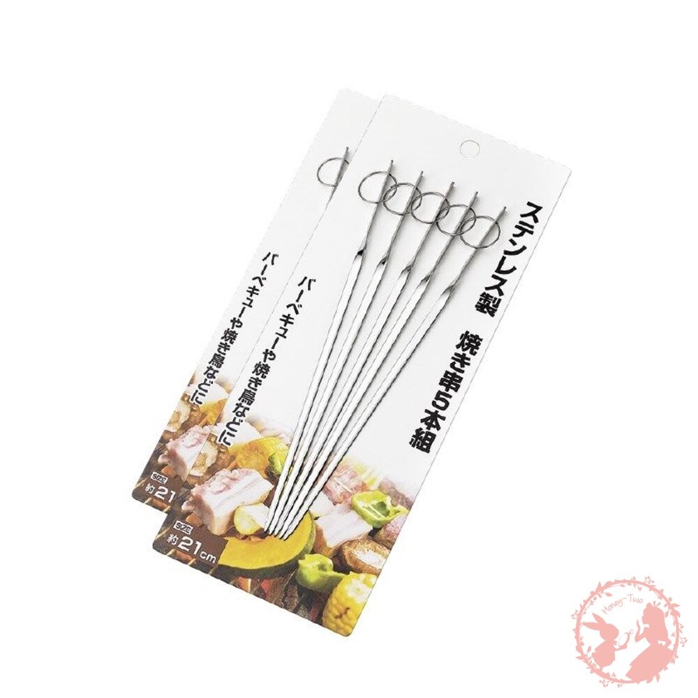 日本ECHO 不銹鋼烤肉串燒烤專用車叉 一卡5入-細節圖2