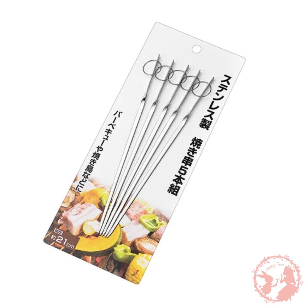 日本ECHO 不銹鋼烤肉串燒烤專用車叉 一卡5入-細節圖4