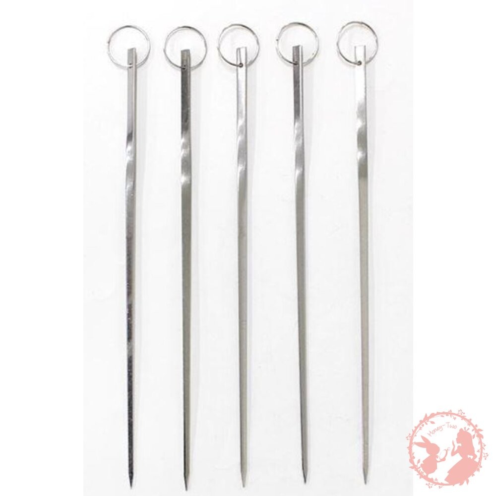 日本ECHO 不銹鋼烤肉串燒烤專用車叉 一卡5入-細節圖5