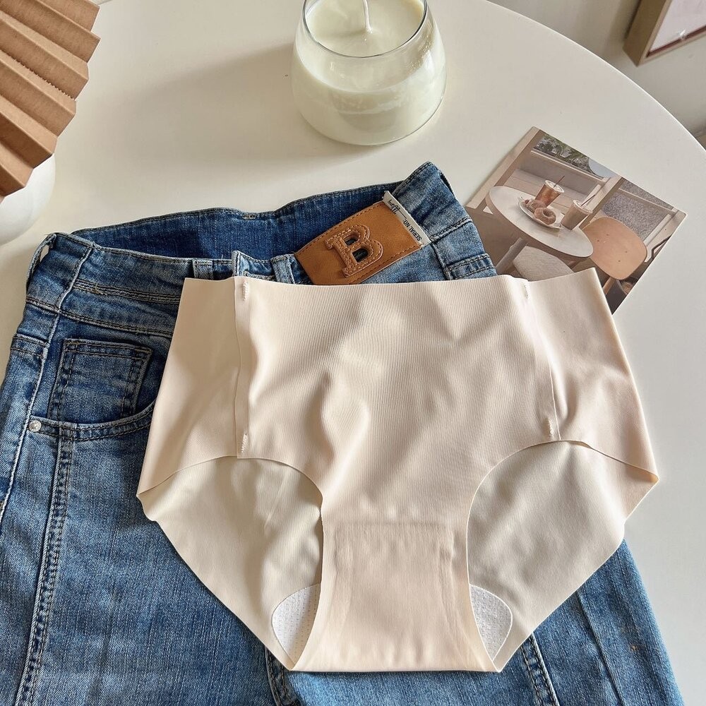 夏季隱形無痕冰絲裸感純色內褲  素色內褲 無痕內褲 女生內褲-規格圖10