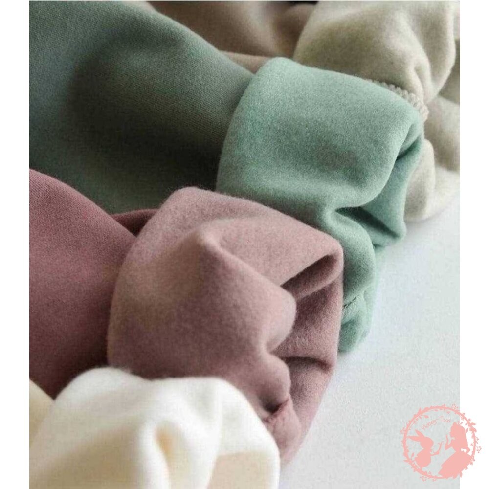 韓國 圓領素色刷毛側開岔衞衣-細節圖5