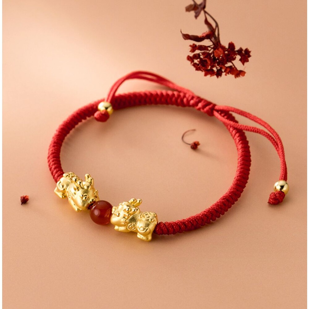 🔥紫南過香爐 招財神器3D貔貅紅繩手鍊 咬錢貔貅、招財手鍊、男女都可帶 招財貔貅 開運手鍊 保平安-細節圖2