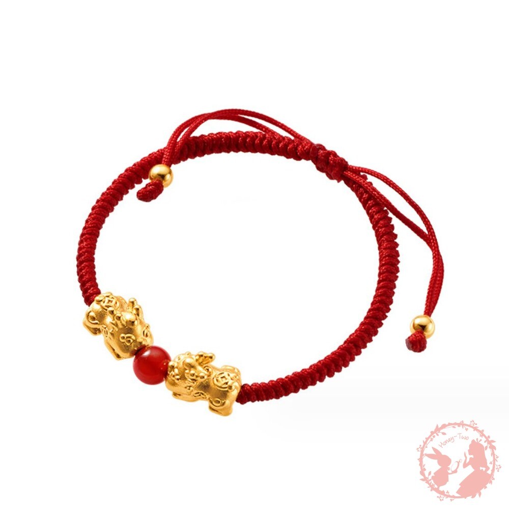 🔥紫南過香爐 招財神器3D貔貅紅繩手鍊 咬錢貔貅、招財手鍊、男女都可帶 招財貔貅 開運手鍊 保平安-細節圖5