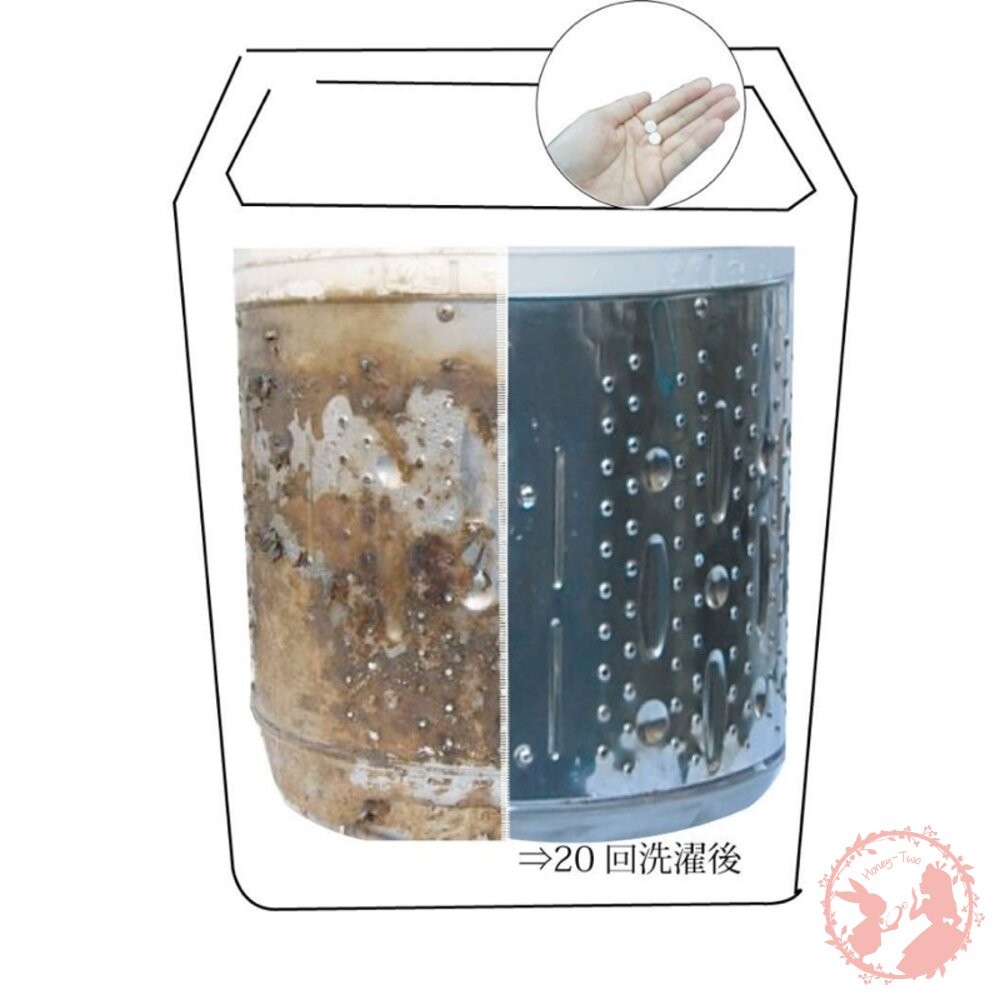 日本HOTAPA洗衣清潔錠100粒 洗衣槽去霉碇 除霉 MG+-細節圖2