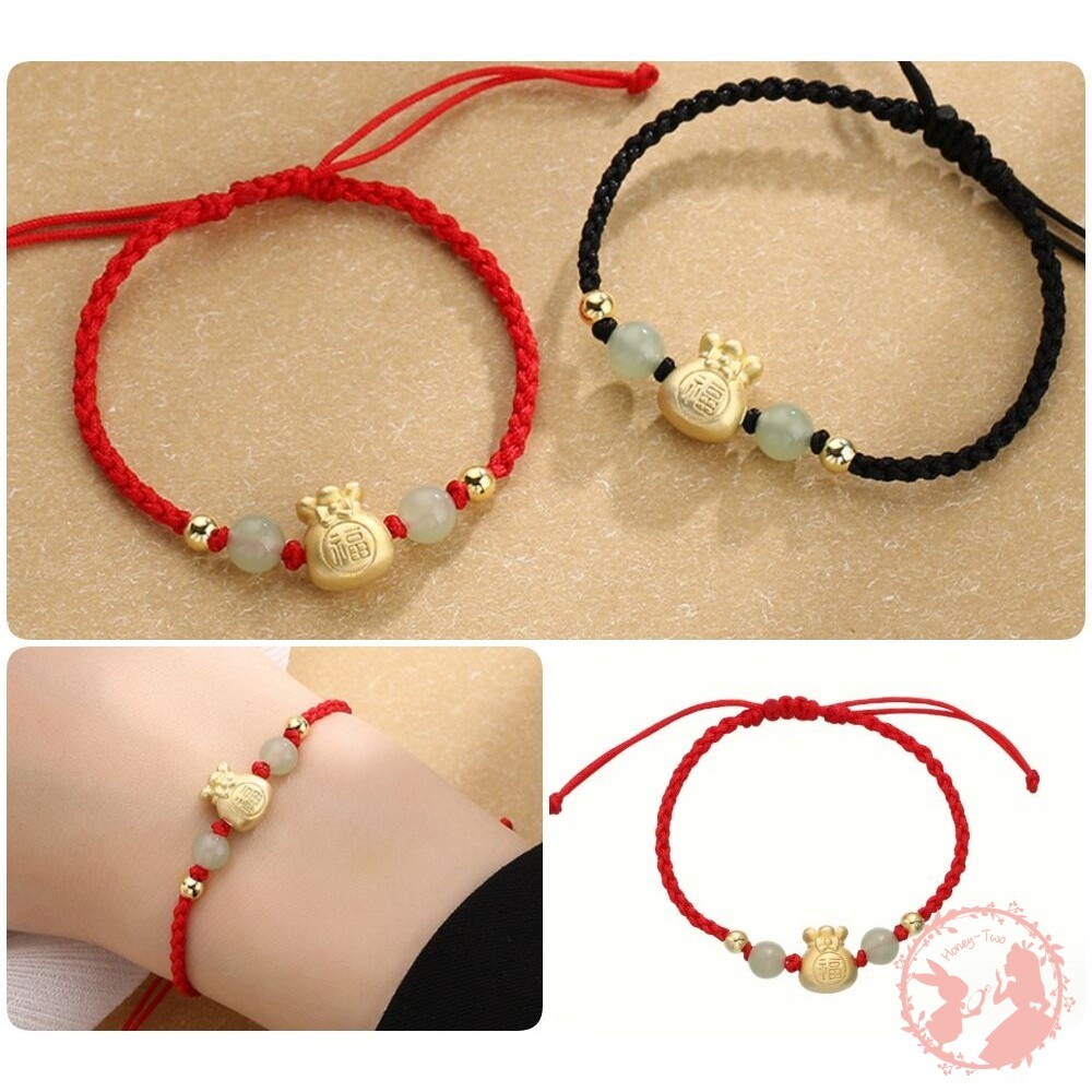 🔥紫南宮過香爐招財神器無限∞有錢編織 龍年福袋平安紅繩手鍊 招財手鍊 招財 開運手鍊 保平安-細節圖4