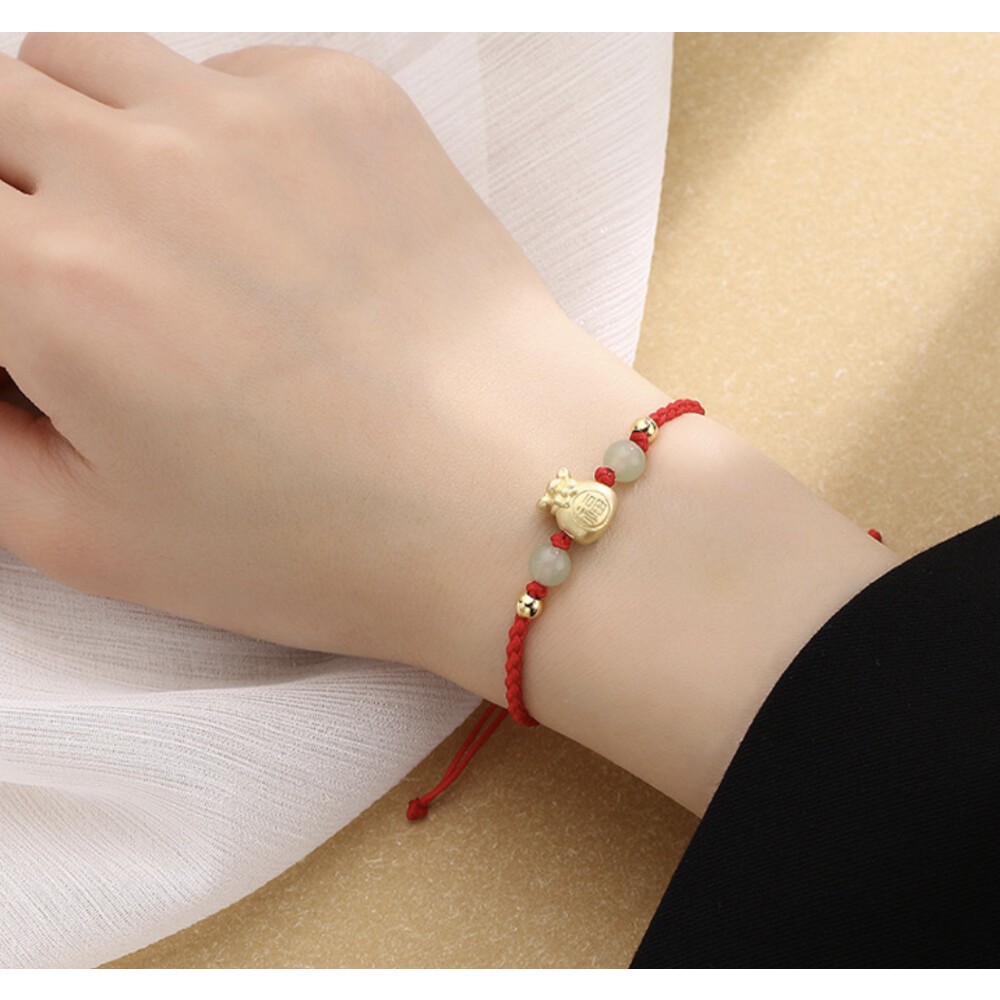 🔥紫南宮過香爐招財神器無限∞有錢編織 龍年福袋平安紅繩手鍊 招財手鍊 招財 開運手鍊 保平安-規格圖7