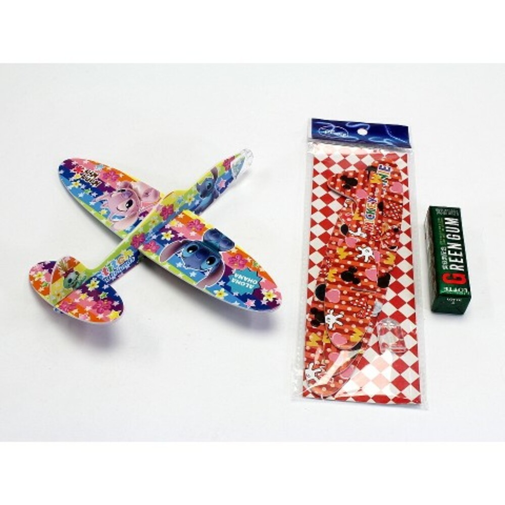 日本 迪士尼組合式保麗龍小飛機 DIY 飛機模型 迴旋飛機 組合飛機(12入)-細節圖2