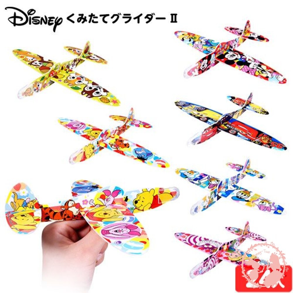 日本 迪士尼組合式保麗龍小飛機 DIY 飛機模型 迴旋飛機 組合飛機(12入)-細節圖4