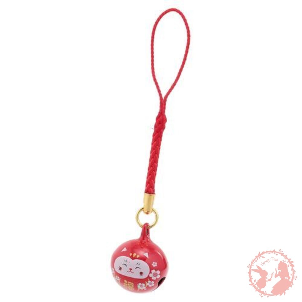 日本 招財貓鈴懸墜 招福 吉祥  鑰匙圈 吊飾 掛飾 開運 飾品 小鈴鐺 禮物 幸運 裝飾-細節圖3