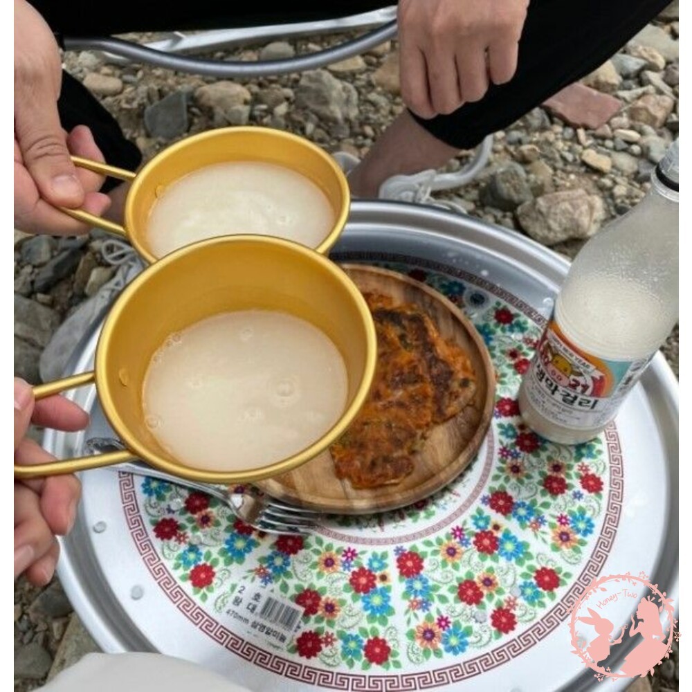 韓國製 瑪格利米酒碗 露營 野餐 聚餐  圓形米酒碗 韓國拉麵 米酒碗裝飾馬格利酒-細節圖5