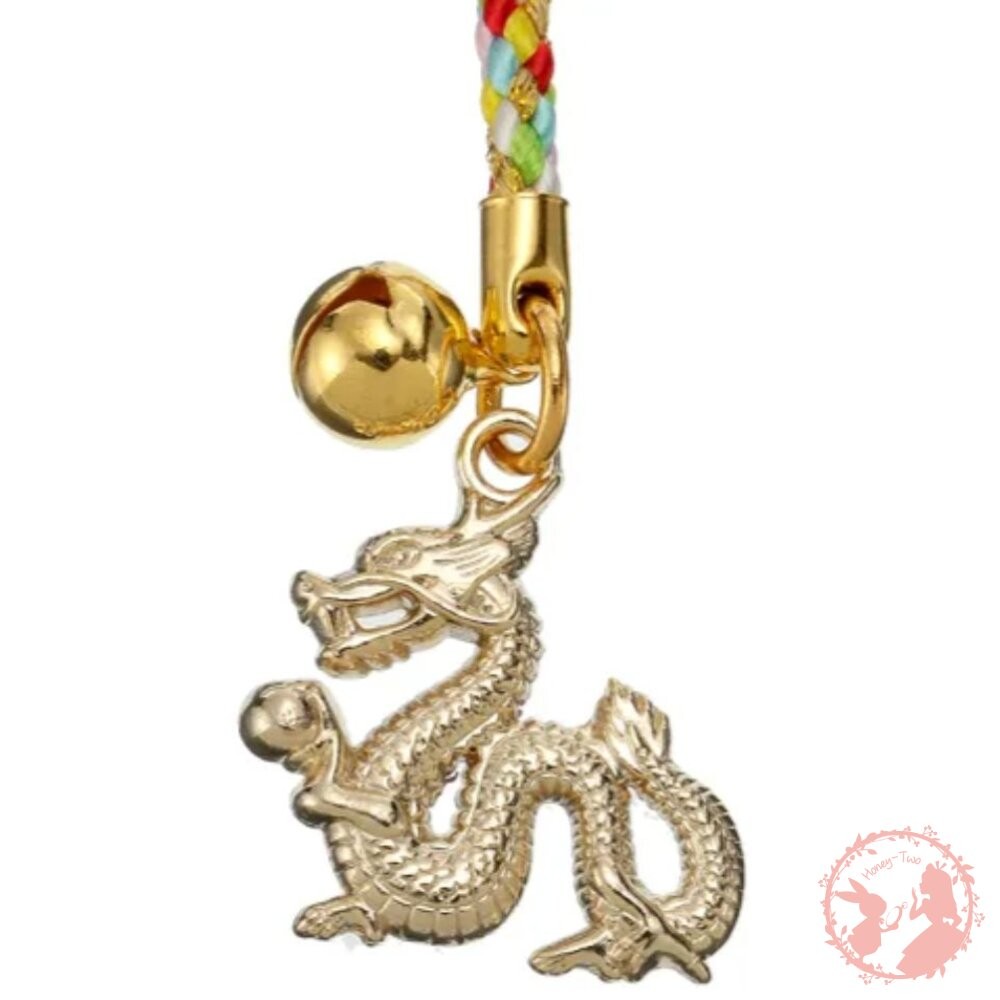 日本新年結緣品 有緣 福龍鈴鐺小吊飾 吊飾 御守 開運 招財 招福 鑰匙圈 緣起物 招財金龍神龍-細節圖3