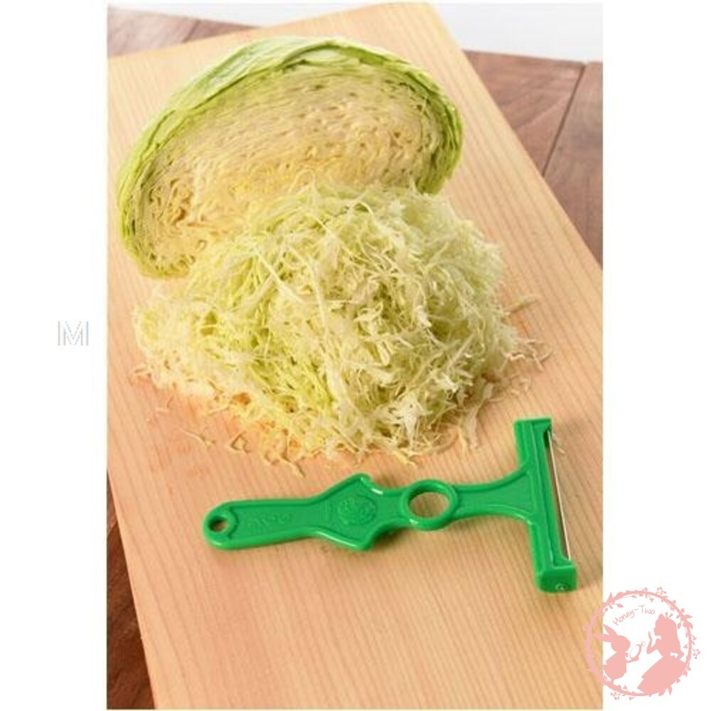 日本 高麗菜刨絲器 高麗菜絲削皮刀 削皮器 蔬菜沙拉刨刀 蔬菜薄片-細節圖4