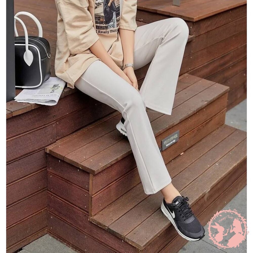 韓國初秋版 超彈收腹顯瘦闊褲-細節圖4