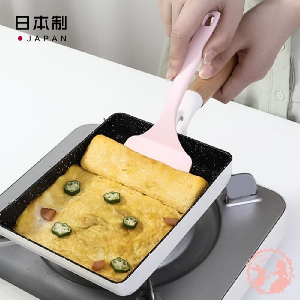 日本下村工業 玉子燒煎蛋鏟 粉紅色中型鍋鏟-玉子燒.煎餅.蛋捲.鍋貼都可用-細節圖6