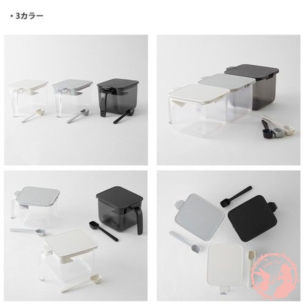 日本 調味料盒MARNA調味料保存盒 彈蓋式 調味盒 密封 防潮 附茶匙 廚房 彈蓋調味料盒-細節圖6