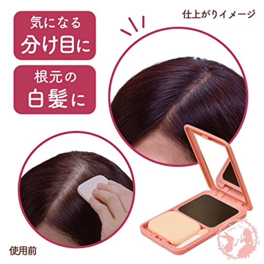 現貨秒出~日本YANAGIYA柳屋 白髮換色粉13g 速效染髮  白髮神器 便攜附刷子 銀髮族 染髮餅 遮蓋白髮 補色-細節圖2