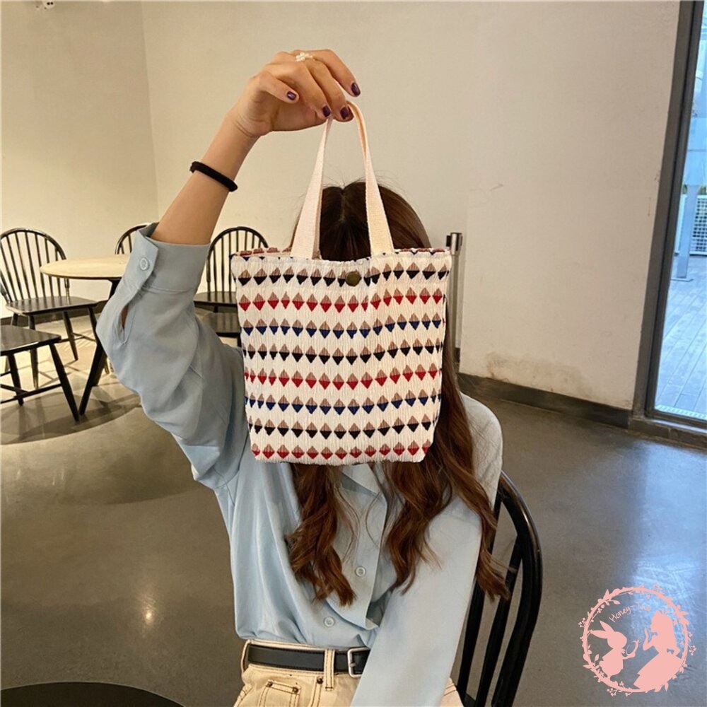 韓國ins小清新手提皺褶小布包 多款可選 現貨-細節圖3