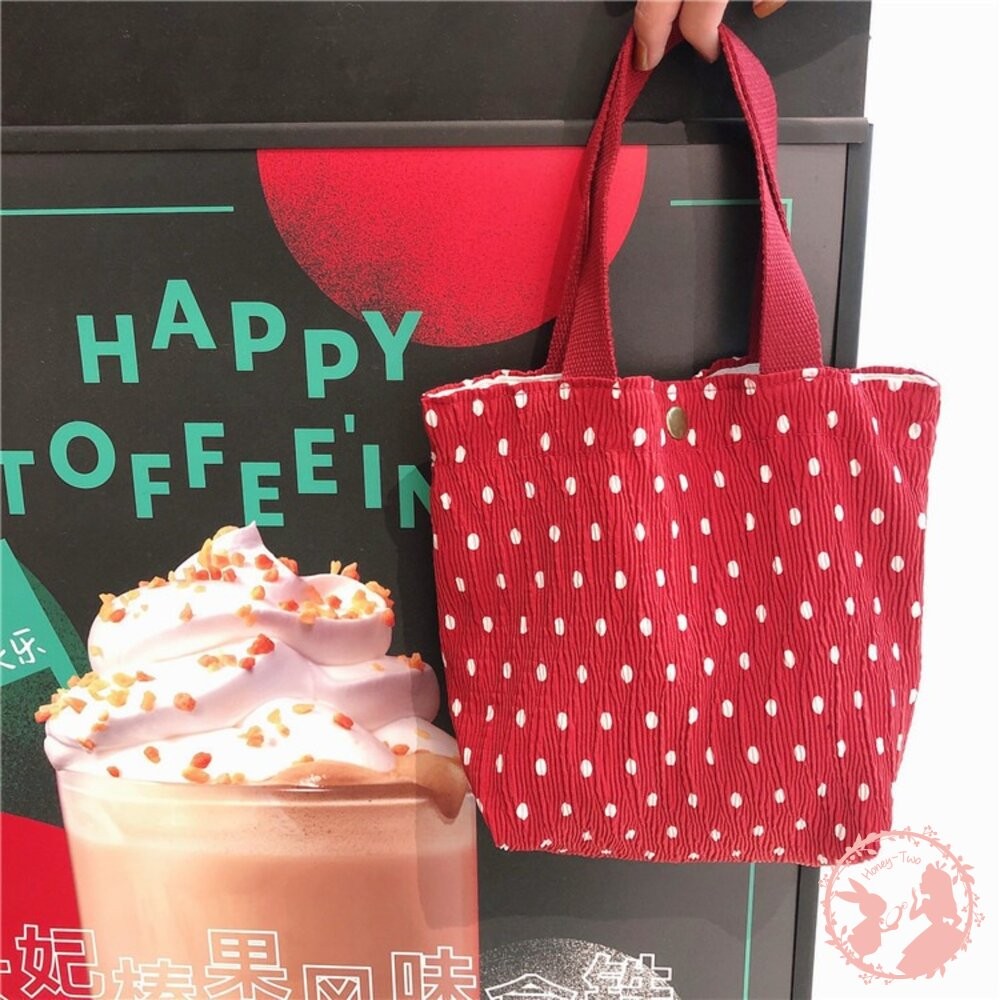 韓國ins小清新手提皺褶小布包 多款可選 現貨-細節圖5