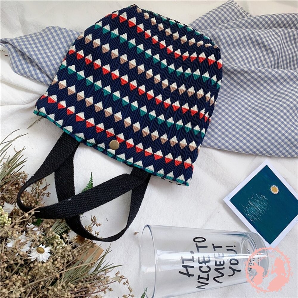 韓國ins小清新手提皺褶小布包 多款可選 現貨-細節圖8