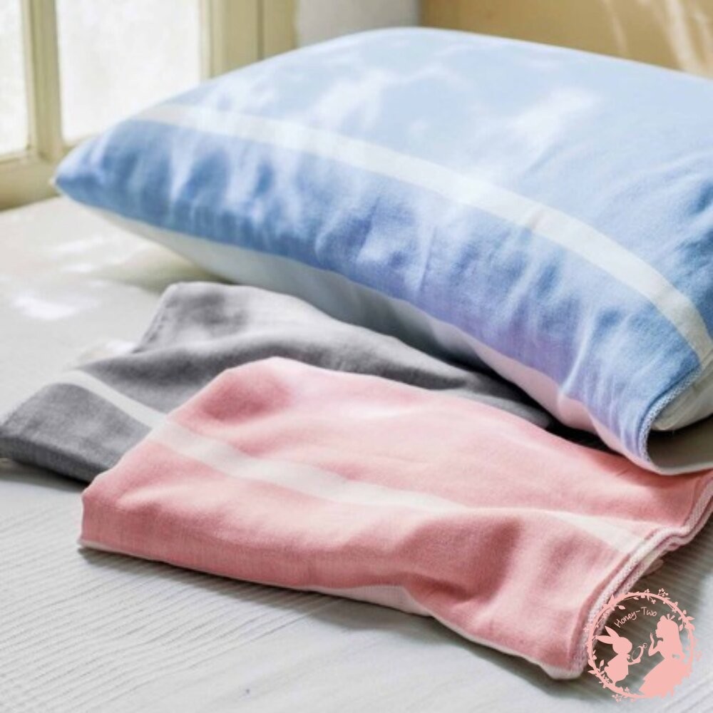 日本製今治毛巾 四層紗布透氣枕套.枕頭巾-細節圖4