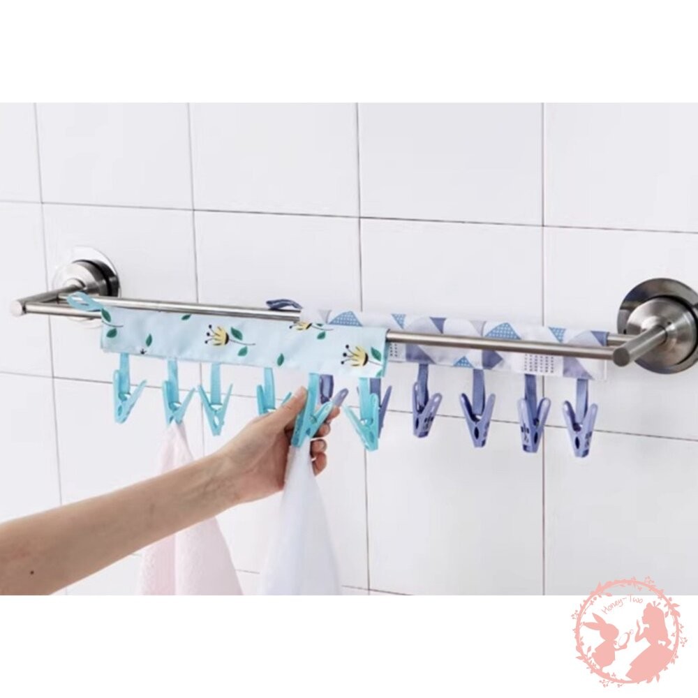 高品質 旅行用６夾晾曬布衣架-細節圖4