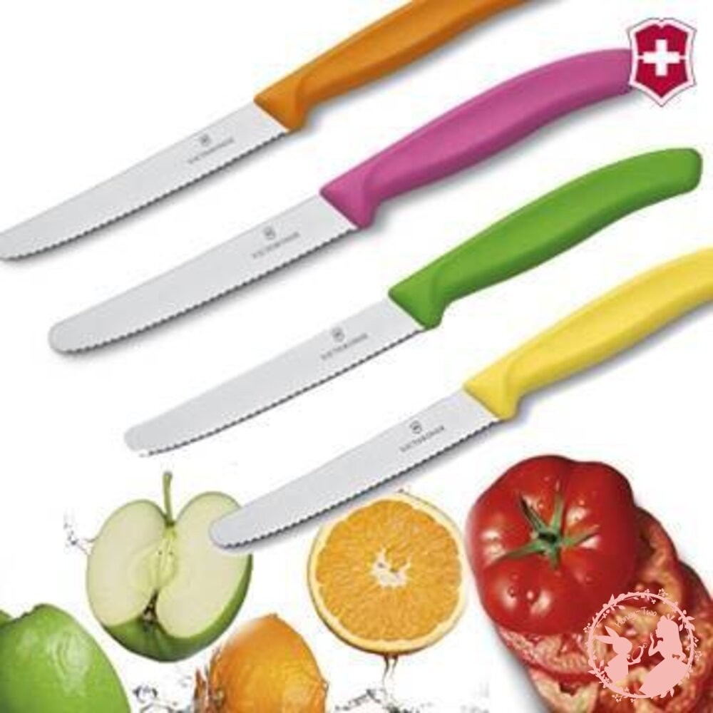 VICTORINOX 瑞士製 維氏 多功能不鏽鋼番茄刀(單支不選色)/蕃茄刀牛排刀.麵包刀-細節圖2