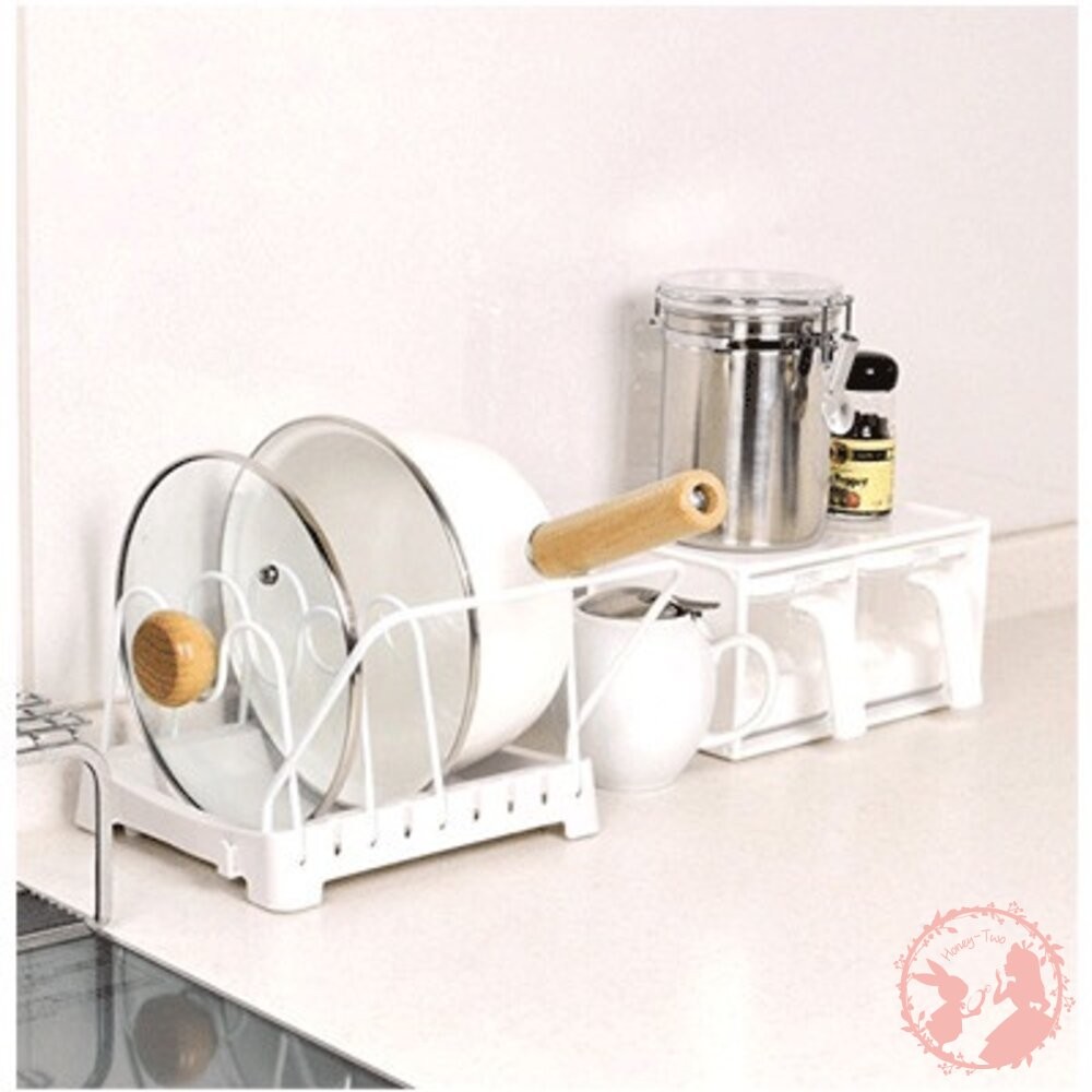 日本PEARL平底鍋收納架 /可調式/鍋子/鍋蓋收納架/置物架 湯鍋架子-細節圖7