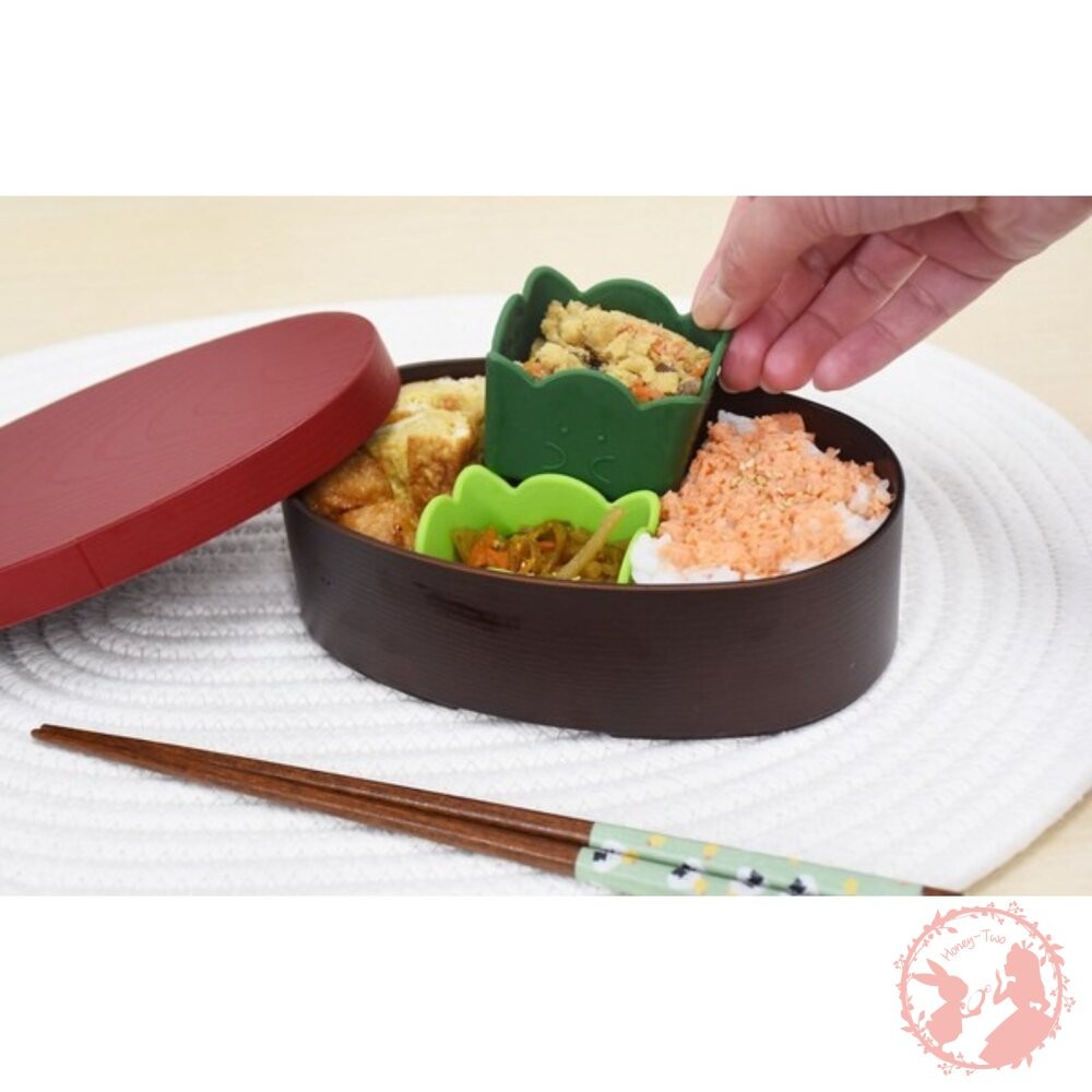 日本Gyutto 矽膠分隔杯 方形4入組 便當小物 早餐 小學生-細節圖5