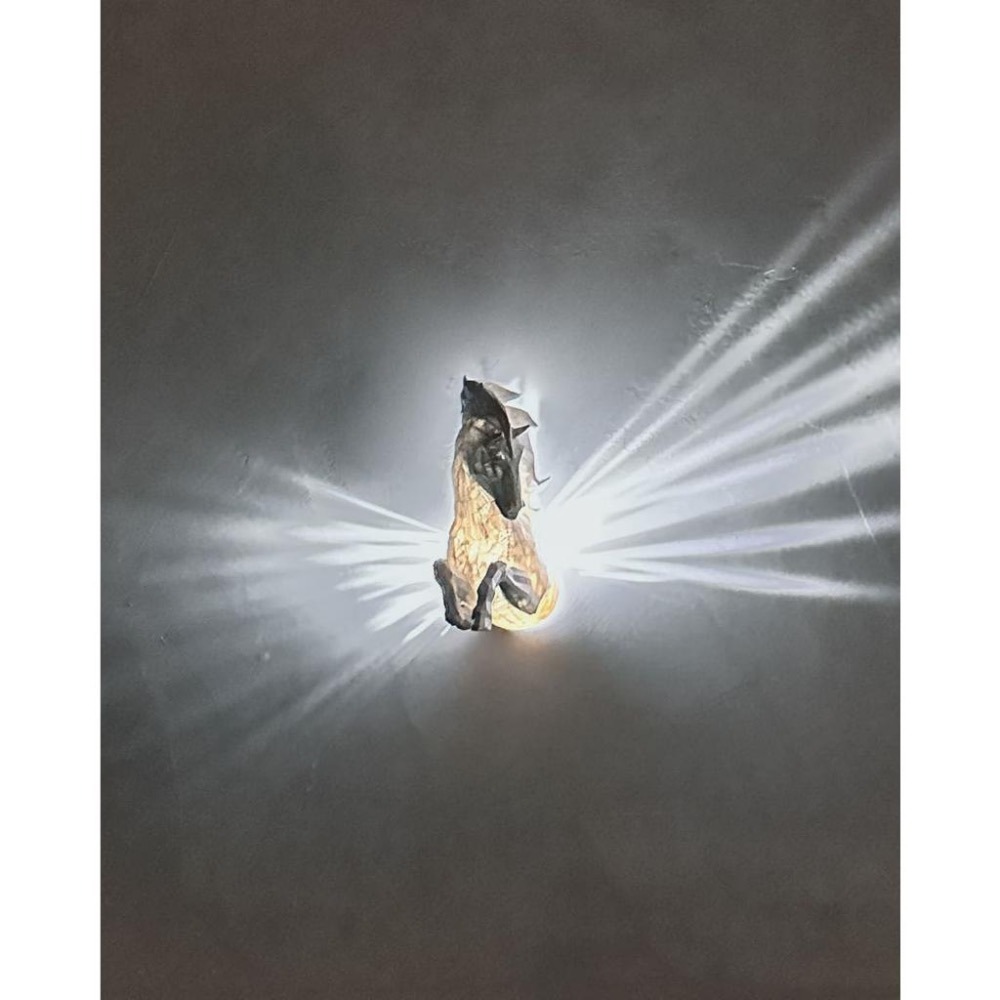 天馬燈 壁燈 動物燈 光影效果 氛圍燈 Pegasus Wall Light 夜燈 電池外接供電 3D列印-細節圖6