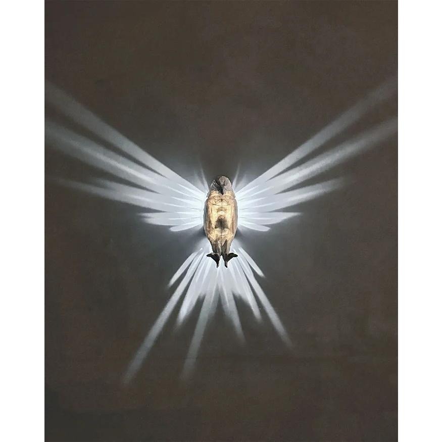 老鷹燈 壁燈 動物燈 光影效果 氛圍燈 Bald Eagle Wall light 夜燈 電池外接供電 3D列印-細節圖6