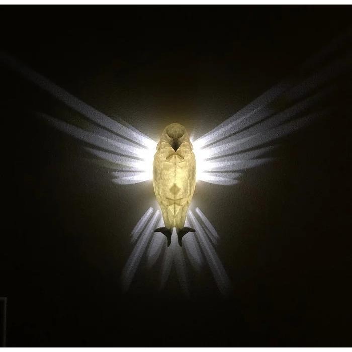 老鷹燈 壁燈 動物燈 光影效果 氛圍燈 Bald Eagle Wall light 夜燈 電池外接供電 3D列印-細節圖8