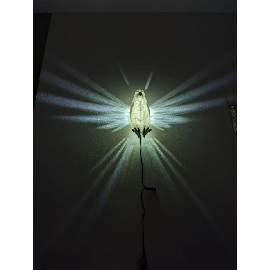 老鷹燈 壁燈 動物燈 光影效果 氛圍燈 Bald Eagle Wall light 夜燈 電池外接供電 3D列印-細節圖9
