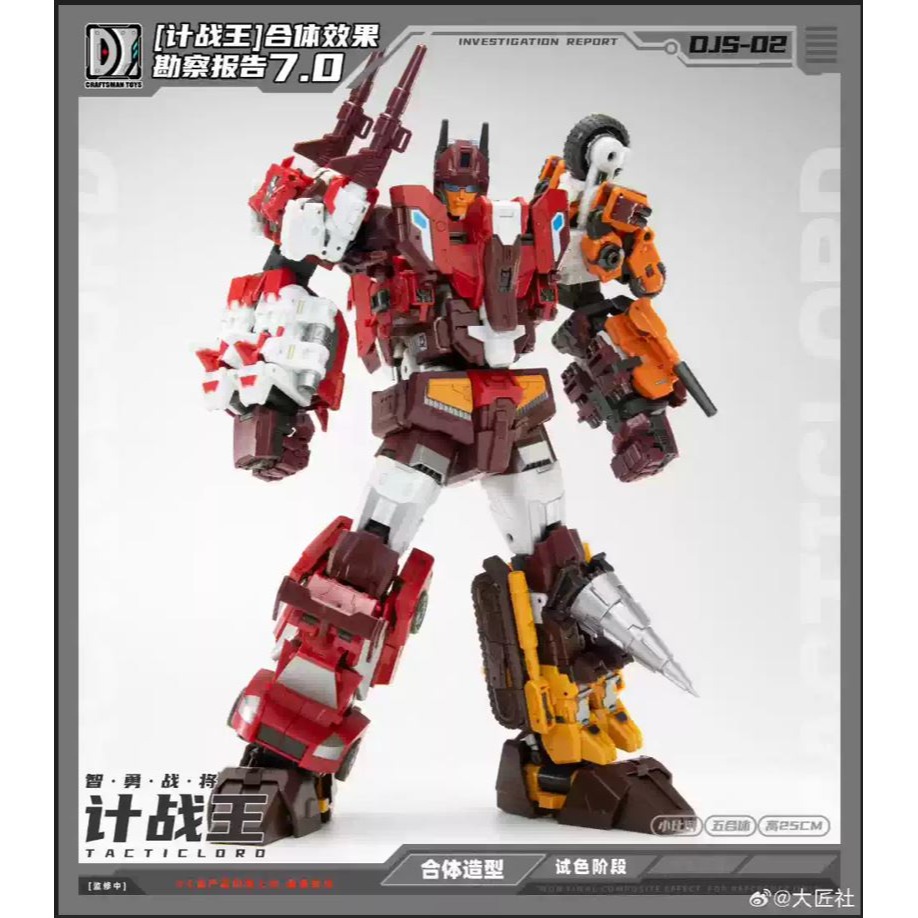 (台灣現貨出貨)大匠社 小比例 計戰王 DJS-02D 飛鋼勇者 杰特 DJS-02E 速驅勇者 卡爾 計算王合体-細節圖6