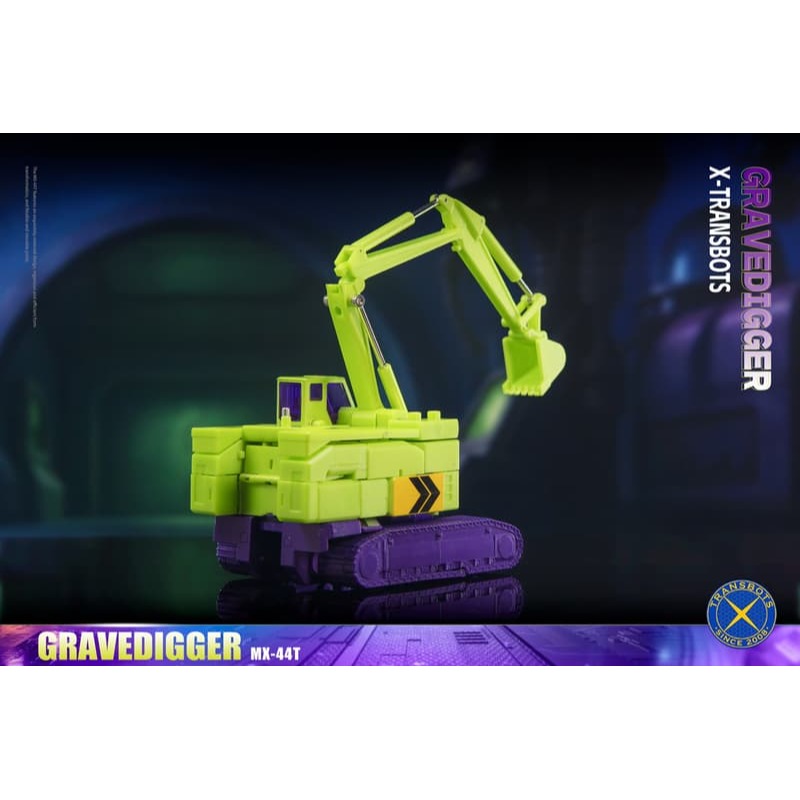 (台灣現貨出貨)X-transbots X社 MX-44T 青春版 挖土機 大力神 Gravedigger 工程合體-細節圖9