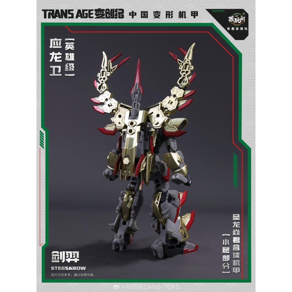 (現貨台灣出貨-即將售完)藏玩閣 CANG-TOYS 英雄級 應龍衛 劍翌 STEGSAROW 劍龍 合體小腿-細節圖2