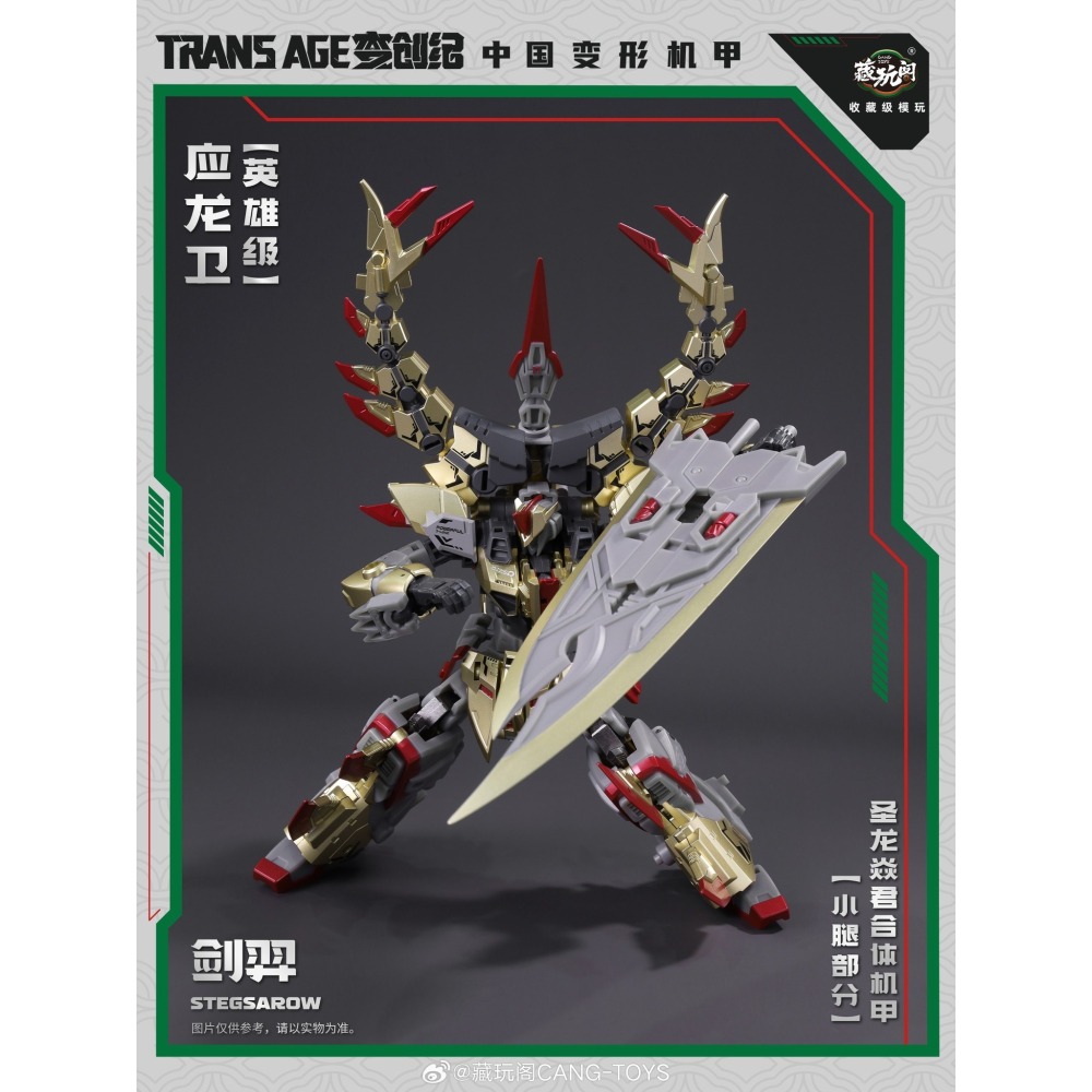 (現貨台灣出貨-即將售完)藏玩閣 CANG-TOYS 英雄級 應龍衛 劍翌 STEGSAROW 劍龍 合體小腿-細節圖3