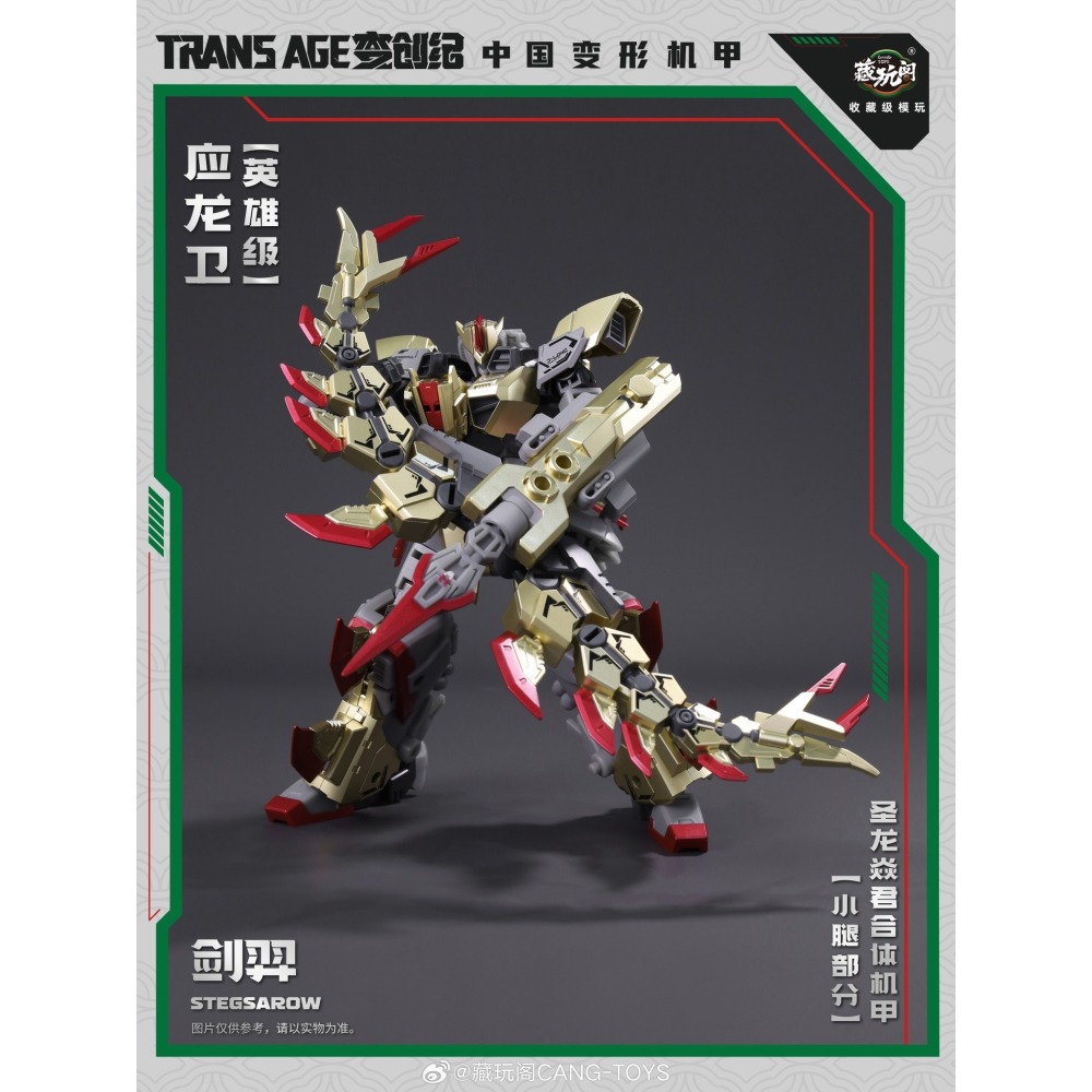 (現貨台灣出貨-即將售完)藏玩閣 CANG-TOYS 英雄級 應龍衛 劍翌 STEGSAROW 劍龍 合體小腿-細節圖4