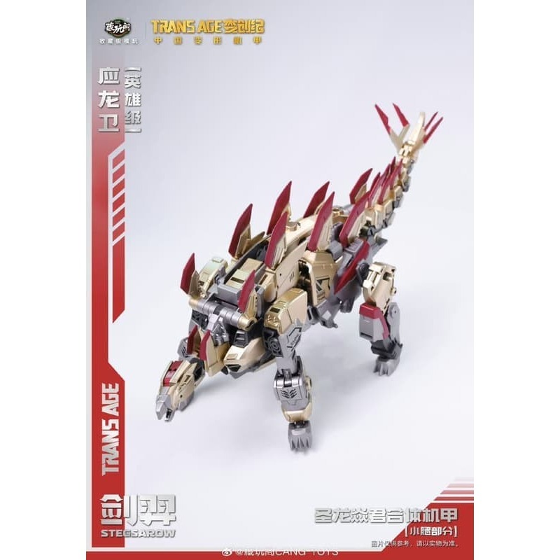 (現貨台灣出貨-即將售完)藏玩閣 CANG-TOYS 英雄級 應龍衛 劍翌 STEGSAROW 劍龍 合體小腿-細節圖6