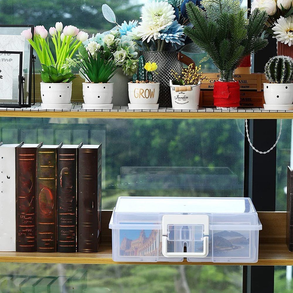 【好室立家-MeinHaus⁺】手提 相片 收納盒 卡片 文具  教具 分格 模型 小物 字卡 收納 照片 保存盒-細節圖10