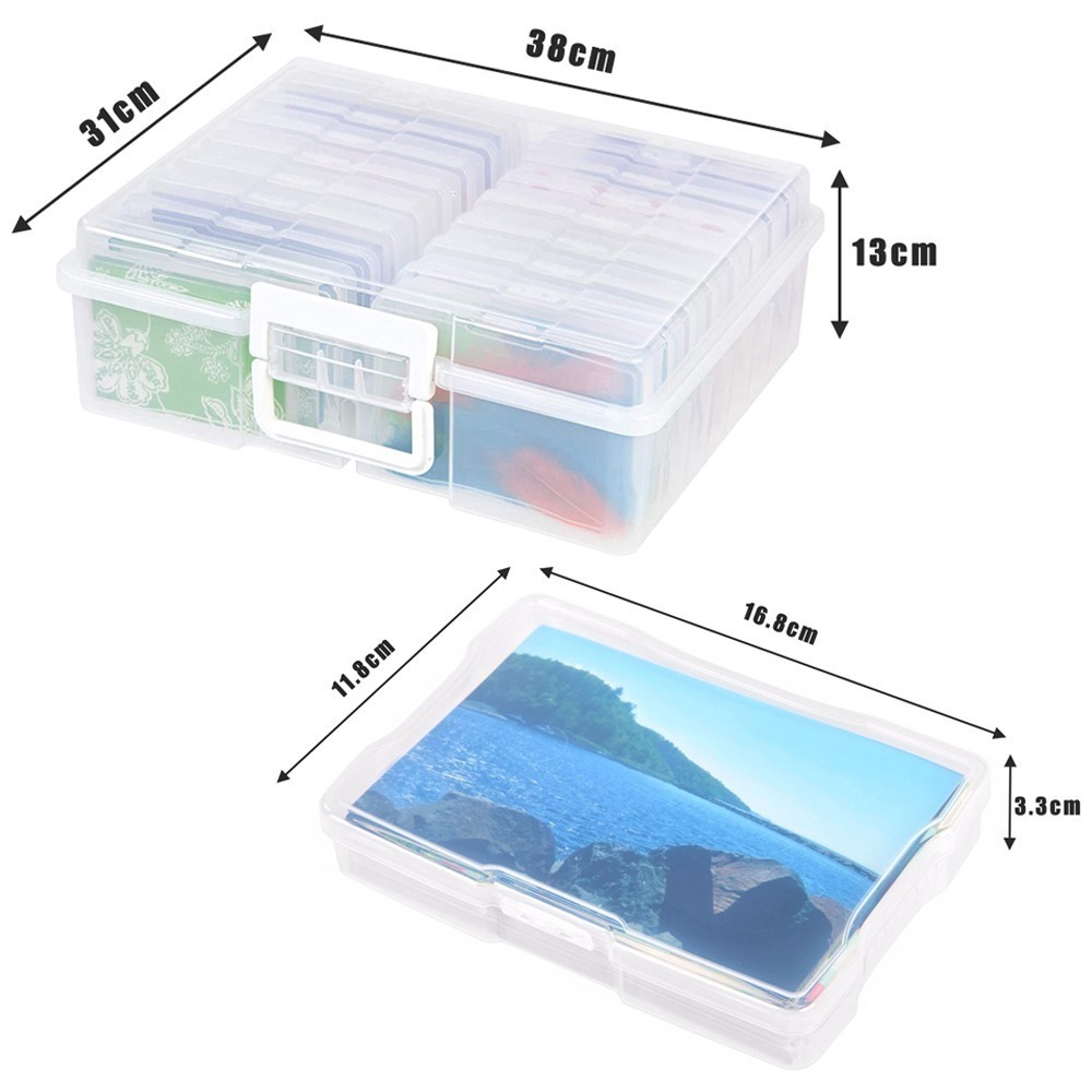 【好室立家-MeinHaus⁺】手提 相片 收納盒 卡片 文具  教具 分格 模型 小物 字卡 收納 照片 保存盒-細節圖11