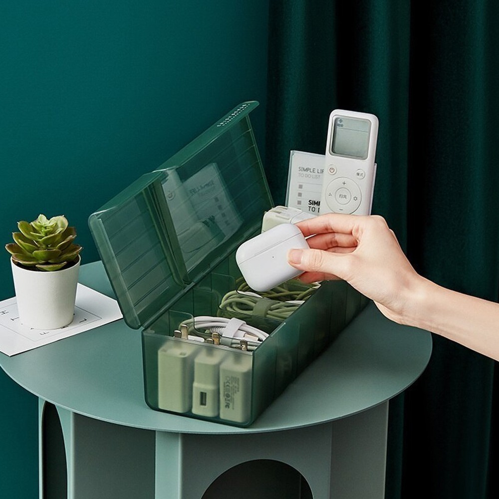 【好室立家-MeinHaus⁺】 全新進貨 / 台灣出貨 耳機 電線 玩具 雜物 桌上 透明 收納盒-細節圖4