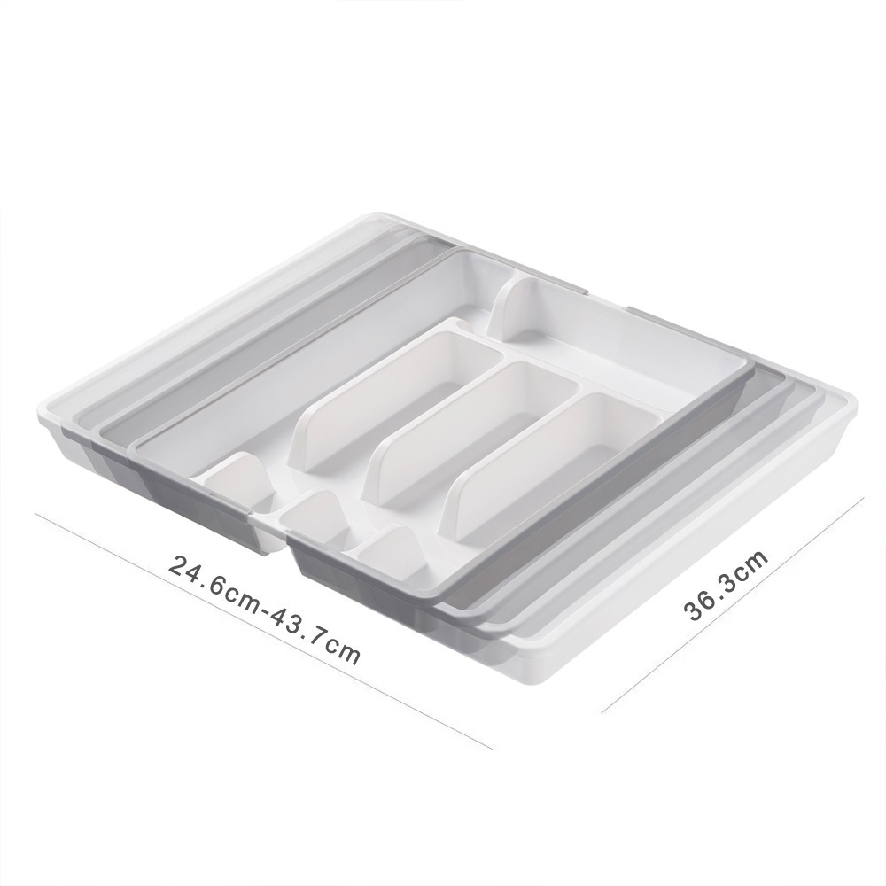 【 好室立家-MeinHaus⁺】全新進貨 /  台灣出貨 廚房 伸縮 抽屜 刀叉 收納 盒-細節圖2