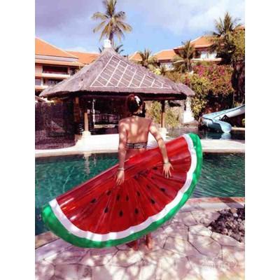 【現貨】歐美爆紅！出國必備！西瓜～網紅網美 交換禮物 水上造型游泳圈  旅行旅遊 戶外泳池海灘玩水 水果造型 充氣浮床-細節圖2