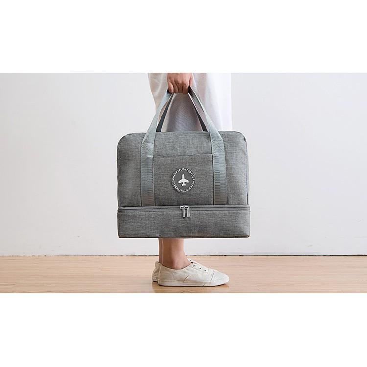 【現貨】質感旅行收納包 乾濕分離包 鞋子收納包 旅遊手提包 露營野餐必備 防水 衣物整理袋 行李箱包 收納袋 旅行袋-細節圖4