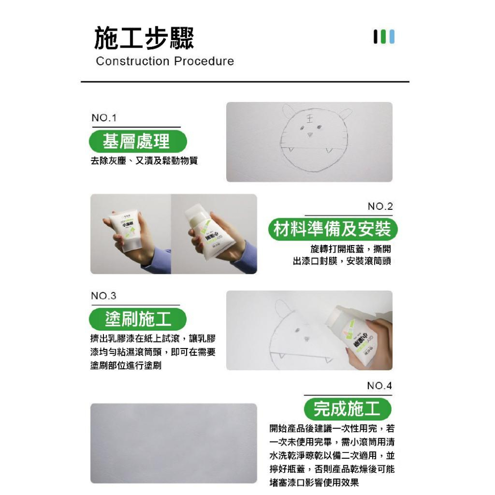 【現貨】牆面小滾刷 牆面遮蓋膏 小滾筒膏 牆面遮瑕 補牆漆 牆面修補漆 牆面膏 補漆膏 塗鴉膏 牆面修補刷 牆面修補膏-細節圖2