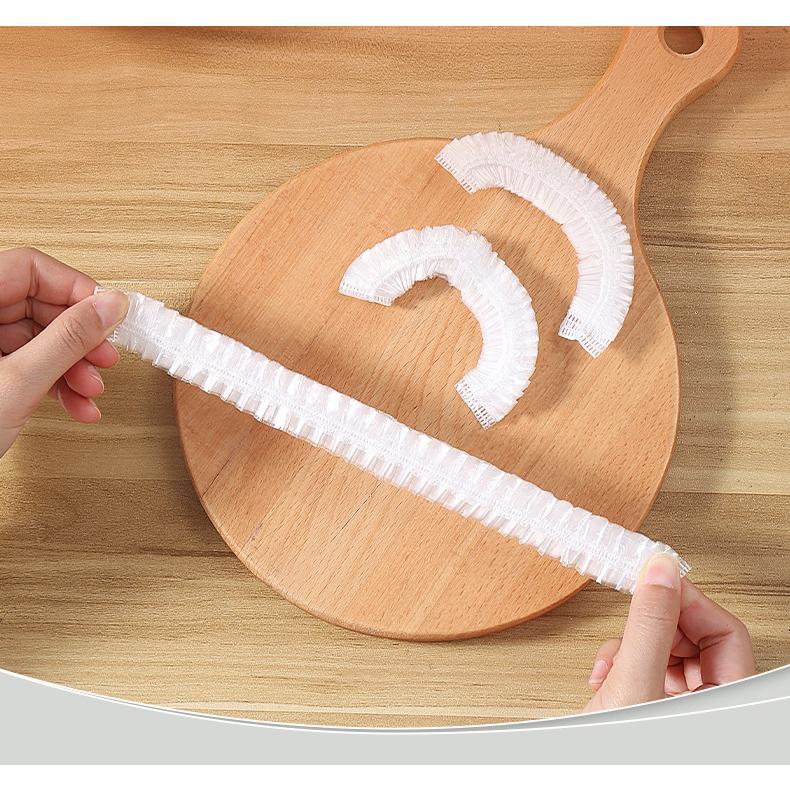 【現貨】每包100入 一次性保鮮膜套 保鮮蓋 保鮮袋 保鮮封口套 食物保鮮膜 保鮮罩 自封口保鮮蓋套 浴帽 一次性浴帽-細節圖5